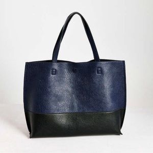 Urban Outfitters reversible faux leather tote & wristlet